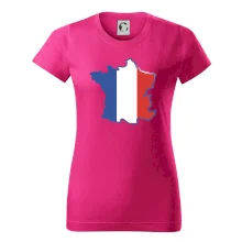 Francouzská vlajka mapa obrys