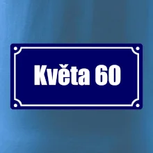 Jméno a věk - uliční cedule - modrá