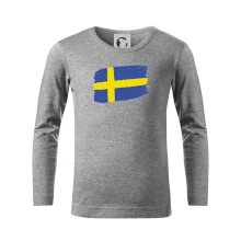 Švédsko vlajka štětkou