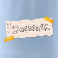 Papírek se jmenovkou - vlastní jméno