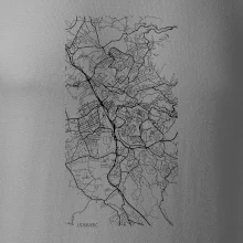 Černobílá mapa Liberec