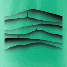 Stínované siluety Českých hor