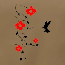 Květina a ptáček