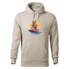 Německý ovčák na vodním skútru