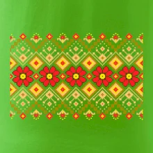 Ukrajinský vzor  - Červené květiny