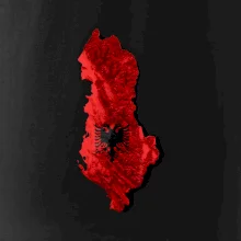 Mapa Albánie reliéf hor