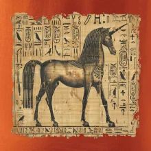 Egyptské hieroglyfy jednorožec Egyptské hieroglyfy jednorožec