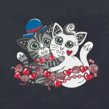 Kočky v objetí (Pecka design)