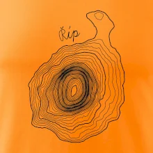 Říp - vrstevnice psací