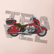 Cestovní motorka Amerika červená