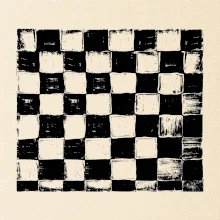 Šachovnice černá kreslená