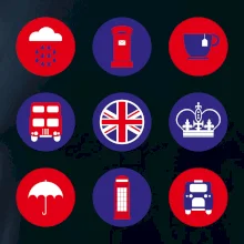 Anglie symboly v kruzích