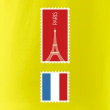 Paříž známka barevná