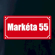 Jméno a věk - uliční cedule - červená