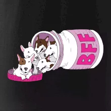 Bullterrier Friends Forever růžové (Pecka design)