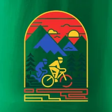 Cyklista na horách - logo
