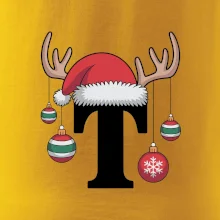 Vanoční rodinná trička - písmeno a čepice