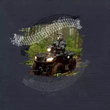 ATV čtyřkolka v lese