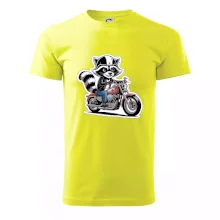 Mýval na motorce kreslený