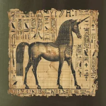 Egyptské hieroglyfy jednorožec