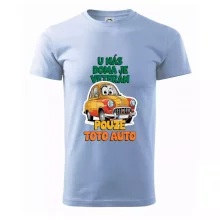 U nás doma je veterán pouze toto auto barevný nápis