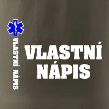 Hvězda života - vlastní nápis vpředu a vzadu