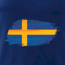 Švédská vlajka kreslená