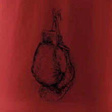 Boxerské rukavice kreslené na výšku