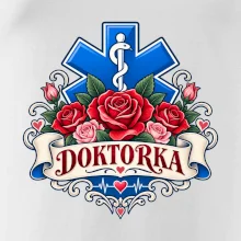 Doktorka - kříž a růže
