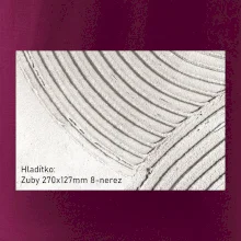Hladítko zuby 270x127mm 8 nerez