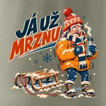 Rodinná vánoční trička - Já už mrznu táta sáňkování