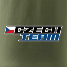 Czech team s vlajkou - Mistrovství světa v ledním hokeji 2025