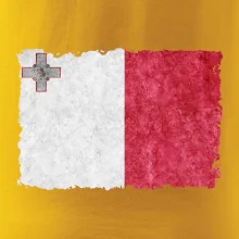 Vlajka Malta okousaná
