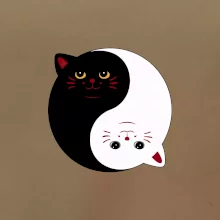 Kočky jin jang barevné