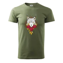 Rys s červenými růžemi  (Pecka design)