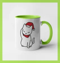 Vánoční kočka mávající