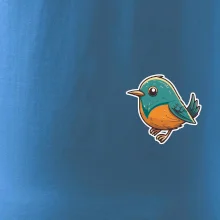 Ptáček kreslený na prsu