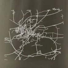 Mapy měst černobílé Slaný