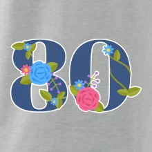 Květinové číslo kreslené - 80