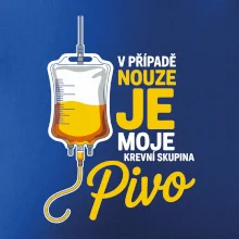 V případě nouze je moje krevní skupina pivo