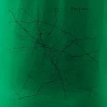 Černobílá mapa Znojmo