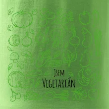 Jsem vegetarián - zelenina ve čtverci