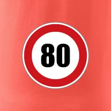 Dopravní značka - omezení rychlosti 80