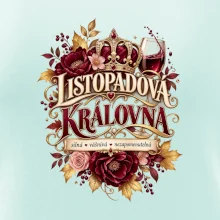 Listopadová královna s vínem a květinami