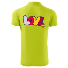 Love nápis s květinou