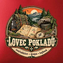 Lovec pokladů vintage horský odznak