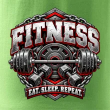 Fitness činka a závaží eat sleep repeat