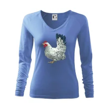 Slepice kreslená bílá