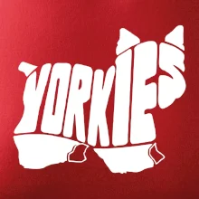 Jorkšírský teriér - Yorkie - Nápis v těle Jorkšírský teriér - Yorkie - Nápis v těle