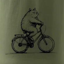 Tlustá kočka  na kole